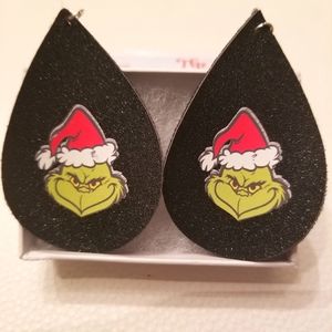 Grinch Christmas Earrings